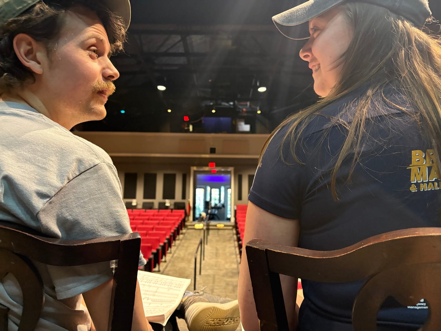 Artists rehearsing at New Oak Theatre