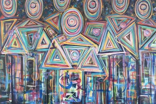 Artists & Makers Collective open studios with working artists creating paintings, sculpture, and crafts