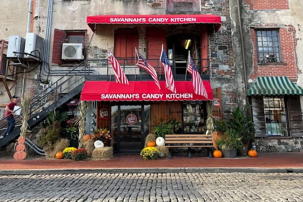 Classic Savannah candy and confectionery shop on River Street